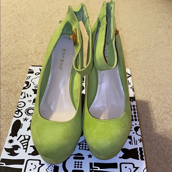 Charlotte Russe Shoes - Lime green high heels